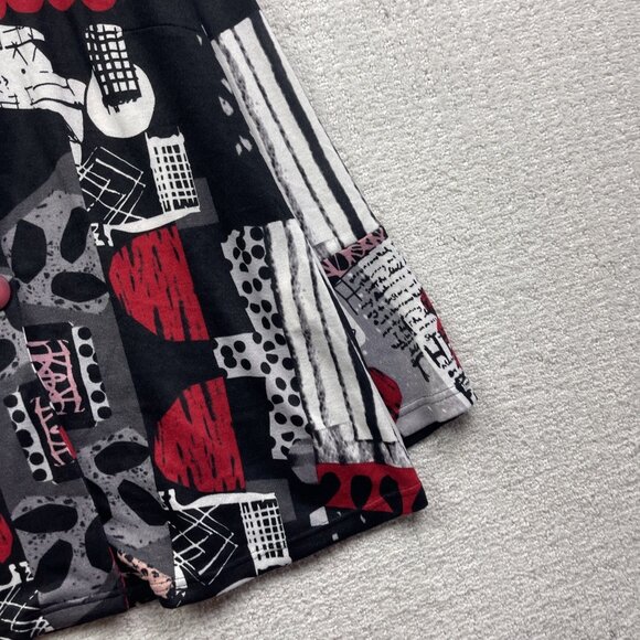 VTG Michael Tyler Top Blouse Tunic Womens Black Artsy Long Sleeve Size S - Picture 4 of 13